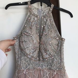 Embellished Tulle Evening Gown